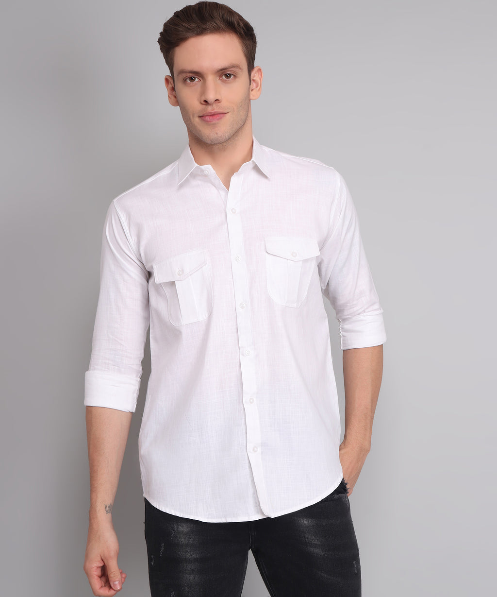 Crisp, Cool, and Classic: The Enduring Allure of the White Linen Shirt for Men