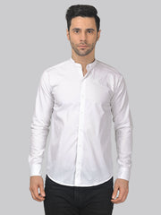 a man wearing a white shirt and black pants