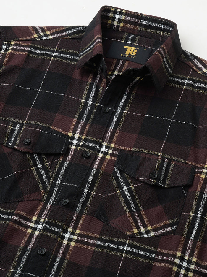 Urban Checked Cotton Shirt for Men - TB_483 2
