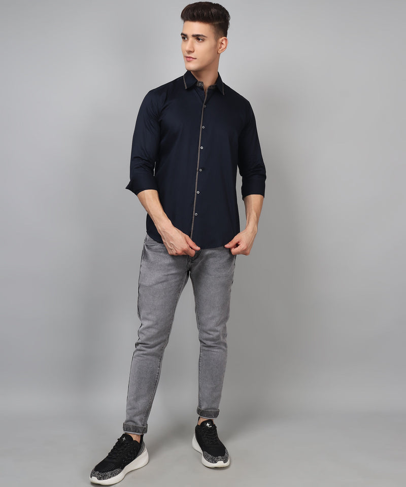 Luxe PartyWear Navy Shirt 9