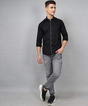 Black Grey Shirt for Men