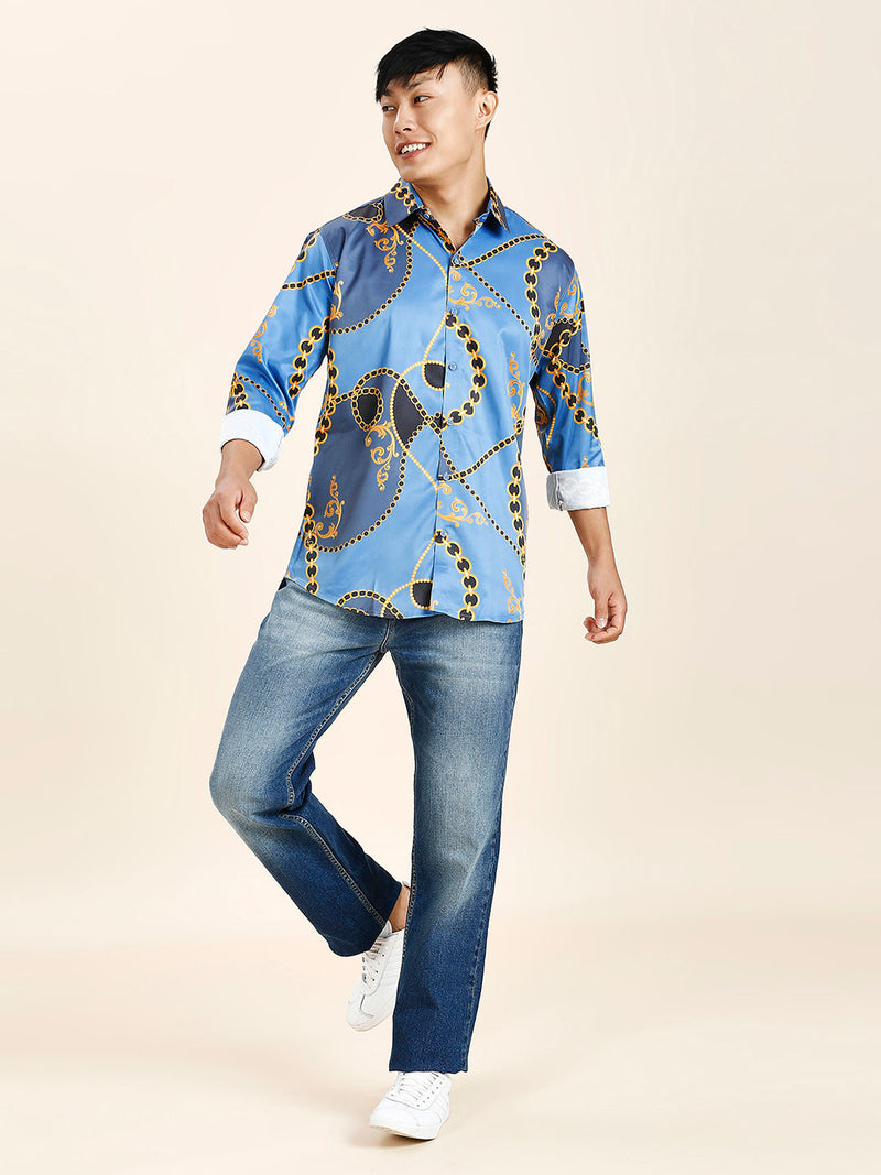 Pushpa 2 Abstract Printed Men's Shirt 8