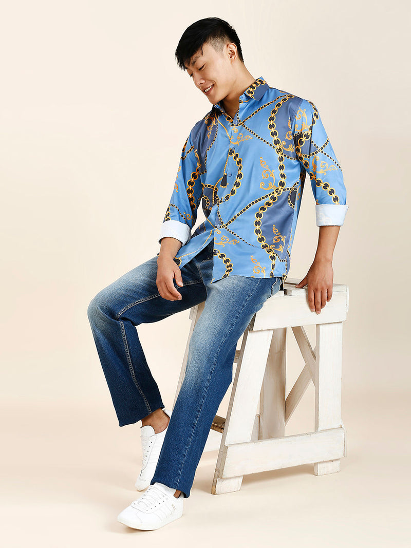 Pushpa 2 Abstract Printed Men's Shirt 9