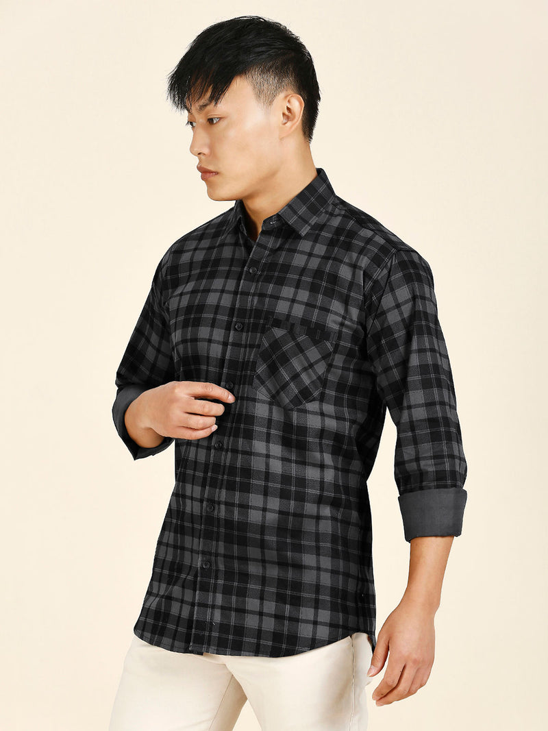 Versatile Checked Men's Shirt 7