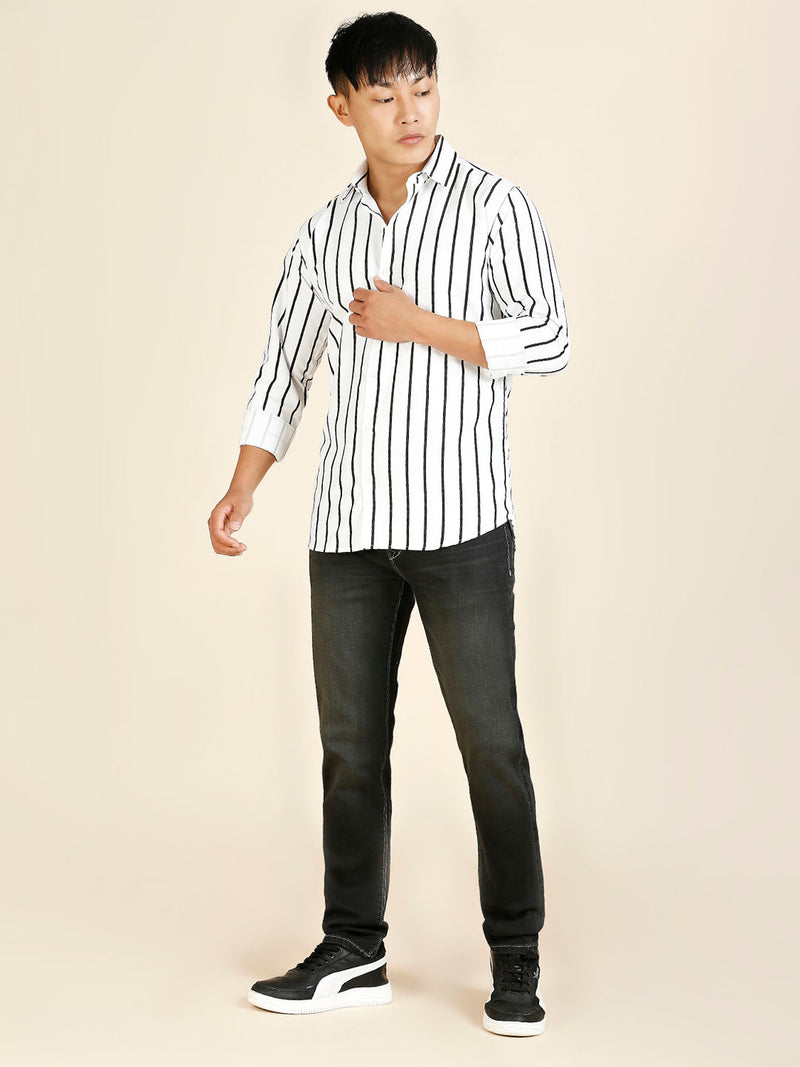 Bohemian Striped Men's Shirt 8
