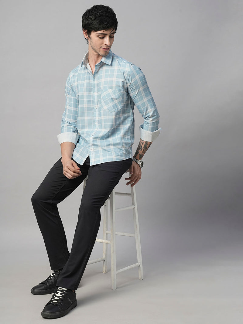 Light Checked Men's Shirt 9