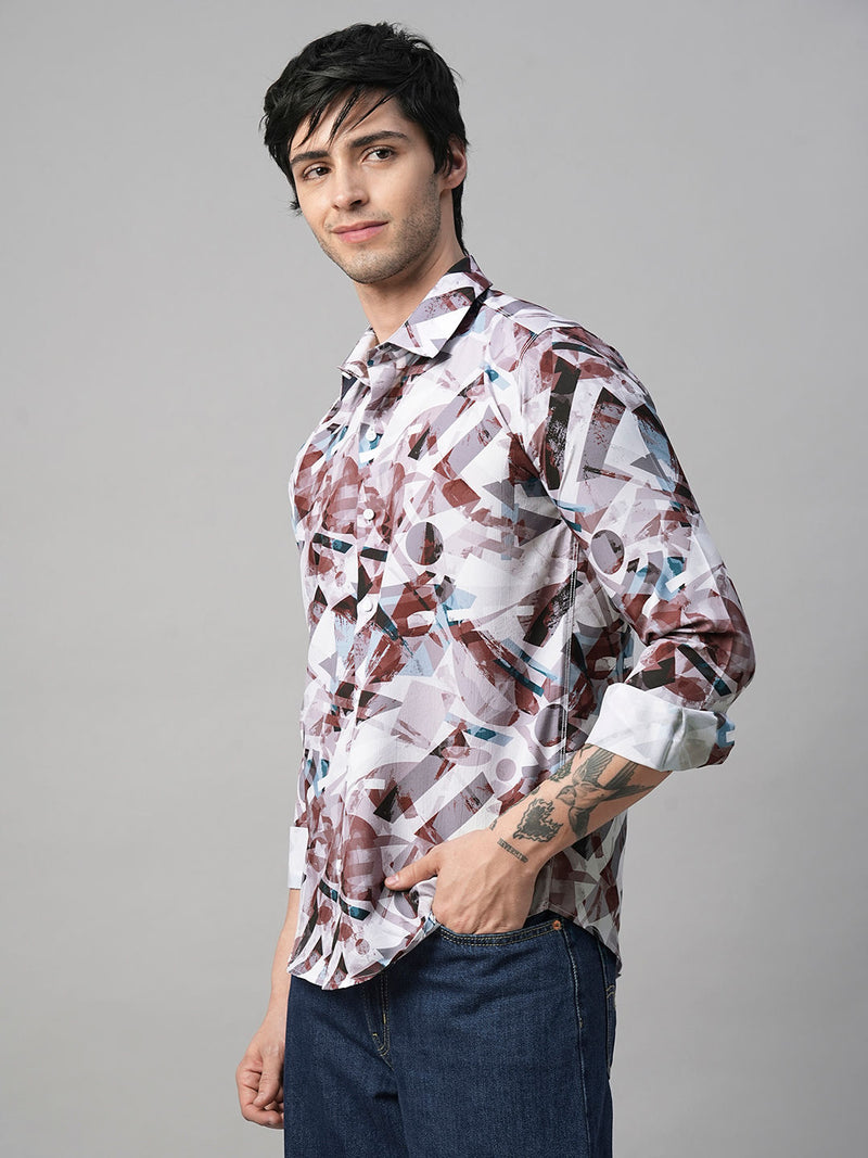 Arezzo Abstract Printed Shirts for Men 4