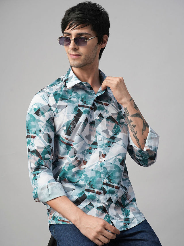 Monza Abstract Printed Shirts for Men — TryBuy®