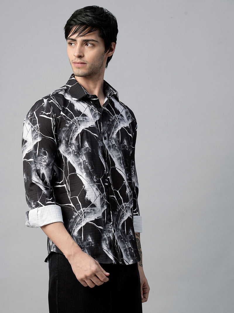 Menton Abstract Printed Shirts for Men 5