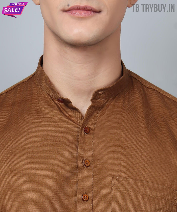 Luxe TryBuy प्रीमियम फॅशनेबल कॉटन एथनिक कुर्ता पुरुषांसाठी 2