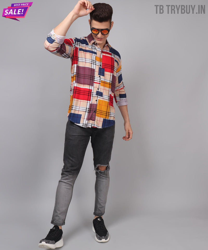 Digital Printed Multi-Colored Men's Shirt 7