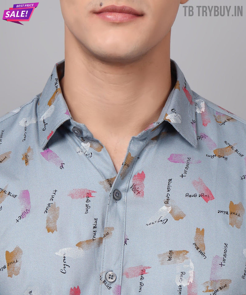 Classy stampato camicia da uomo 3