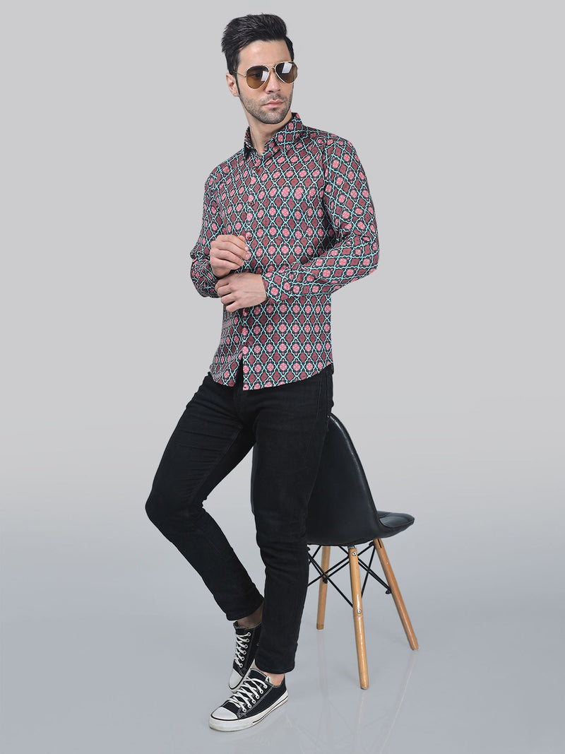 Avant-garde Men's Printed Shirt 5