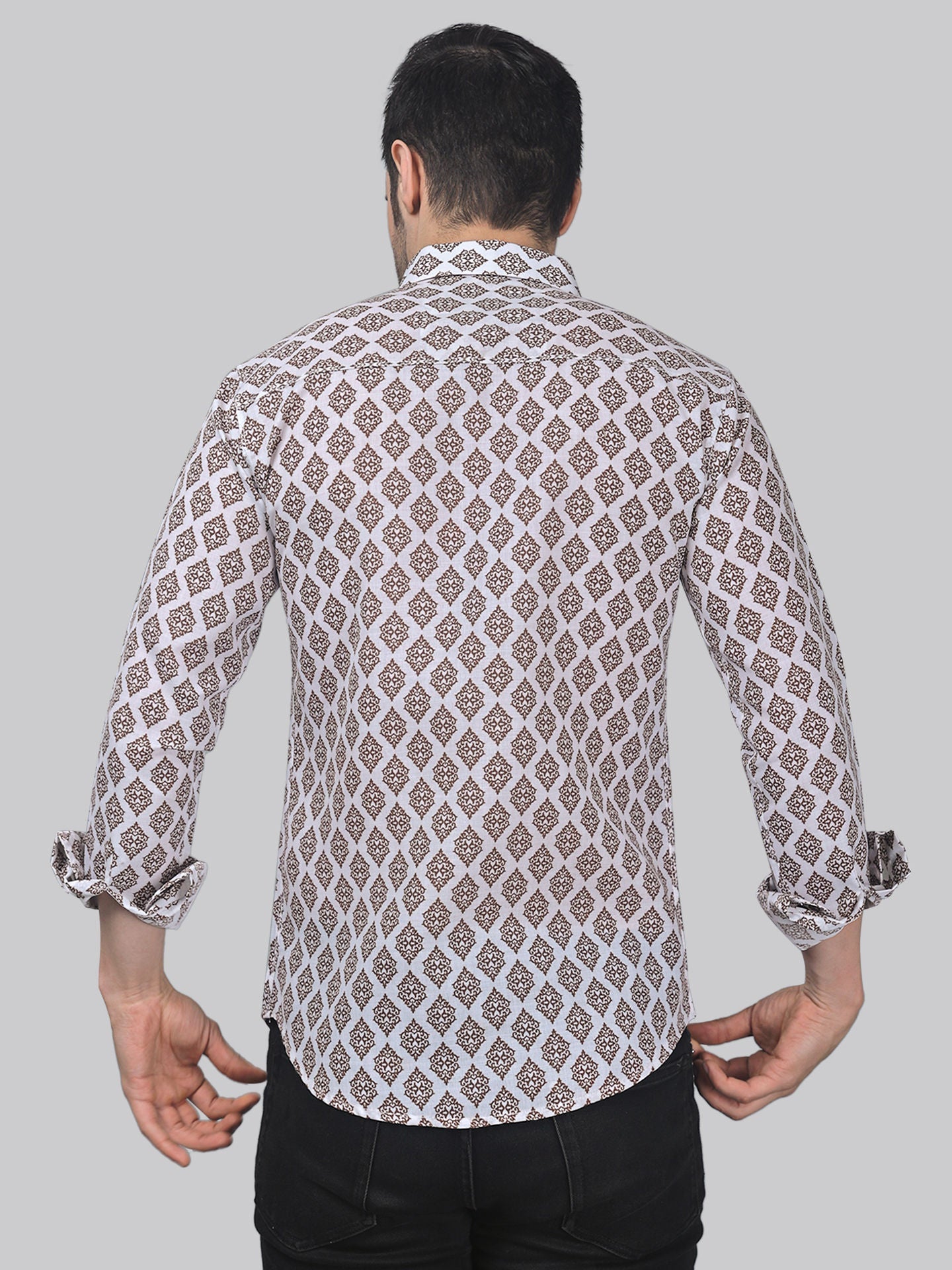 Celestia Men's Printed Full Sleeve Casual Linen Shirt - TryBuy® USA🇺🇸