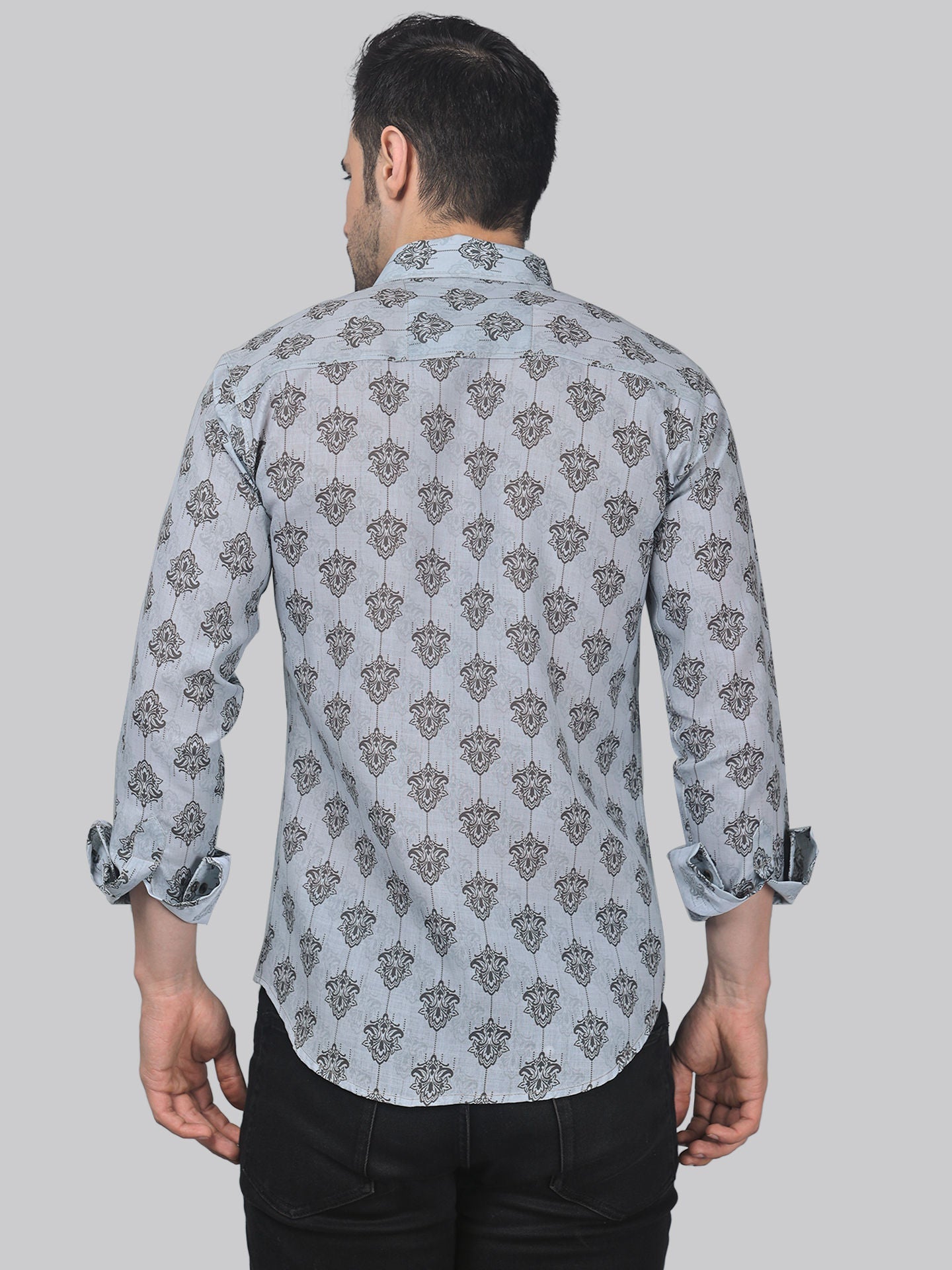 Flamingo Frenzy Men's Printed Full Sleeve Casual Linen Shirt - TryBuy® USA🇺🇸