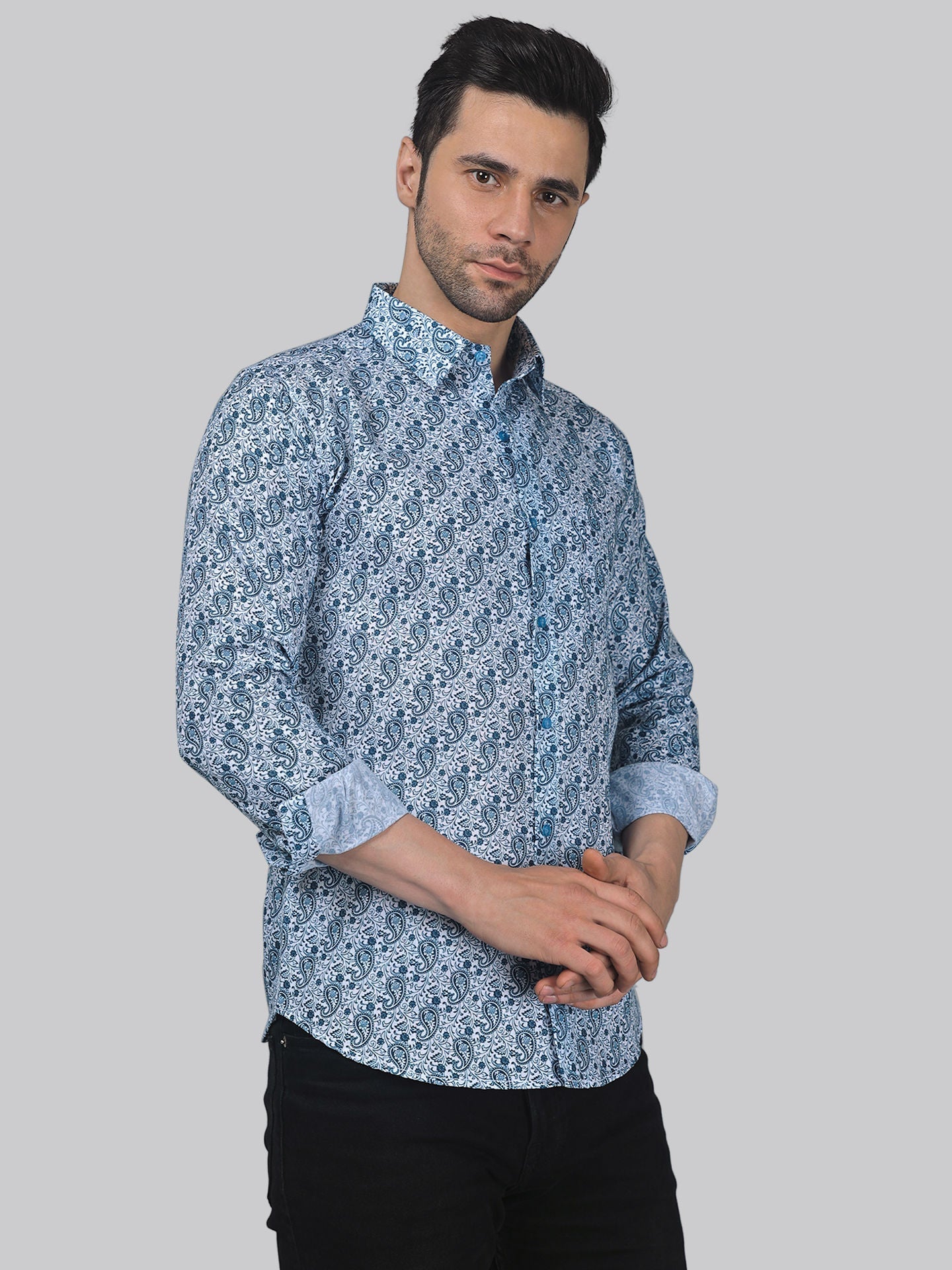 Mystic Men's Printed Full Sleeve Casual Linen Shirt - TryBuy® USA🇺🇸