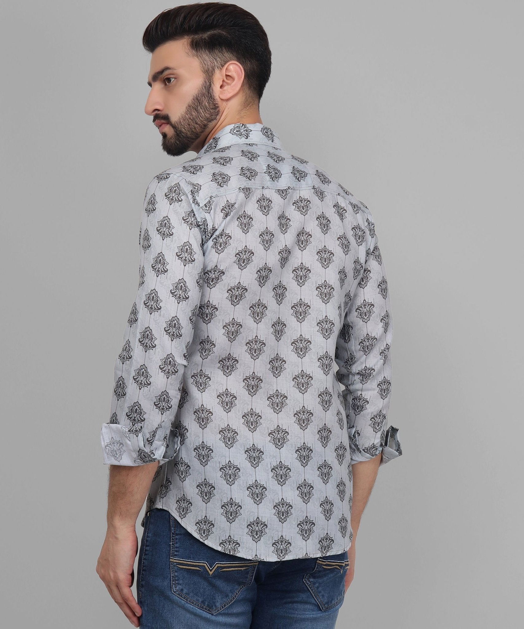 Premium Trendy Exclusive Men's Printed Full Sleeve Casual Linen Shirt - TryBuy® USA🇺🇸