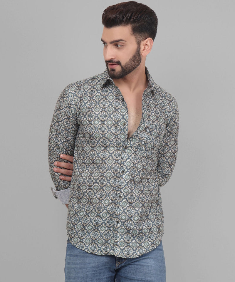 Retro Printed Men's Shirt 4