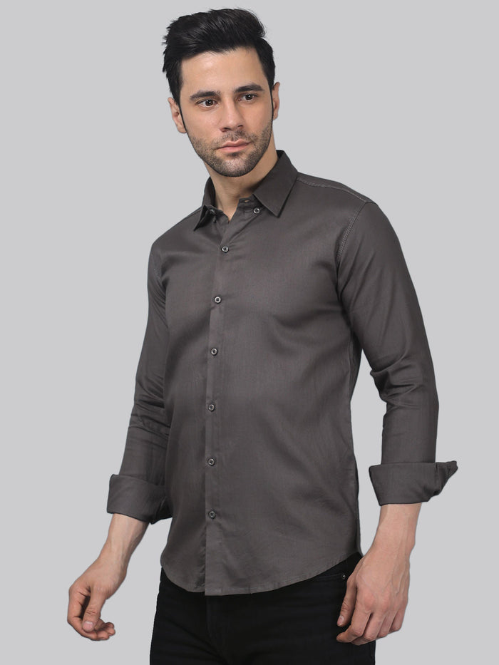 Sporty-luxe Grey Men's Shirt 2