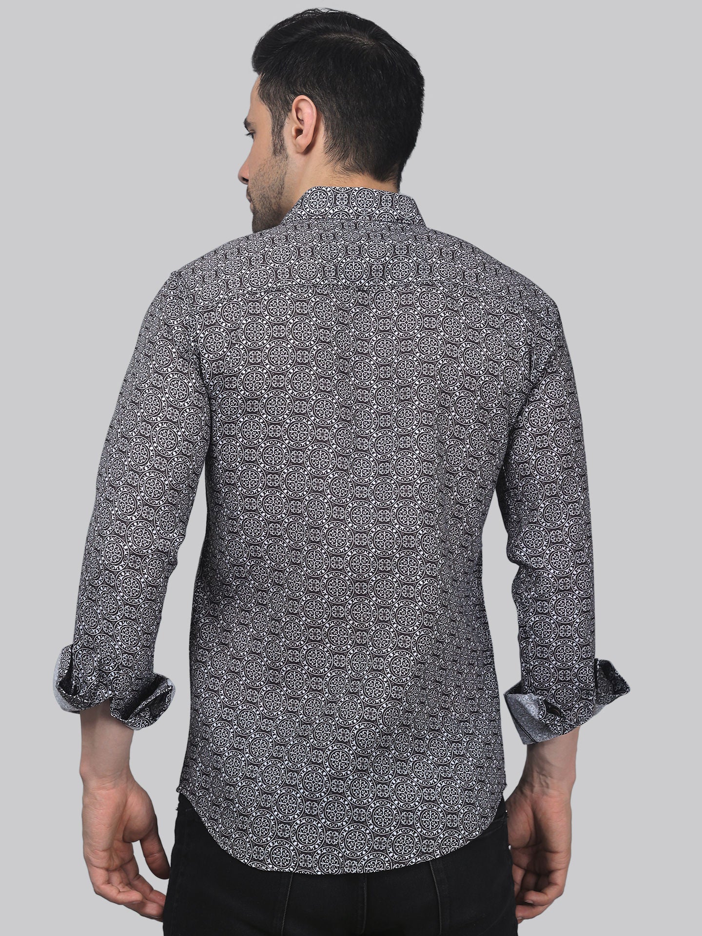 TryBuy Luxe Edition Men's Linen Casual Printed Full Sleeves Shirt - TryBuy® USA🇺🇸