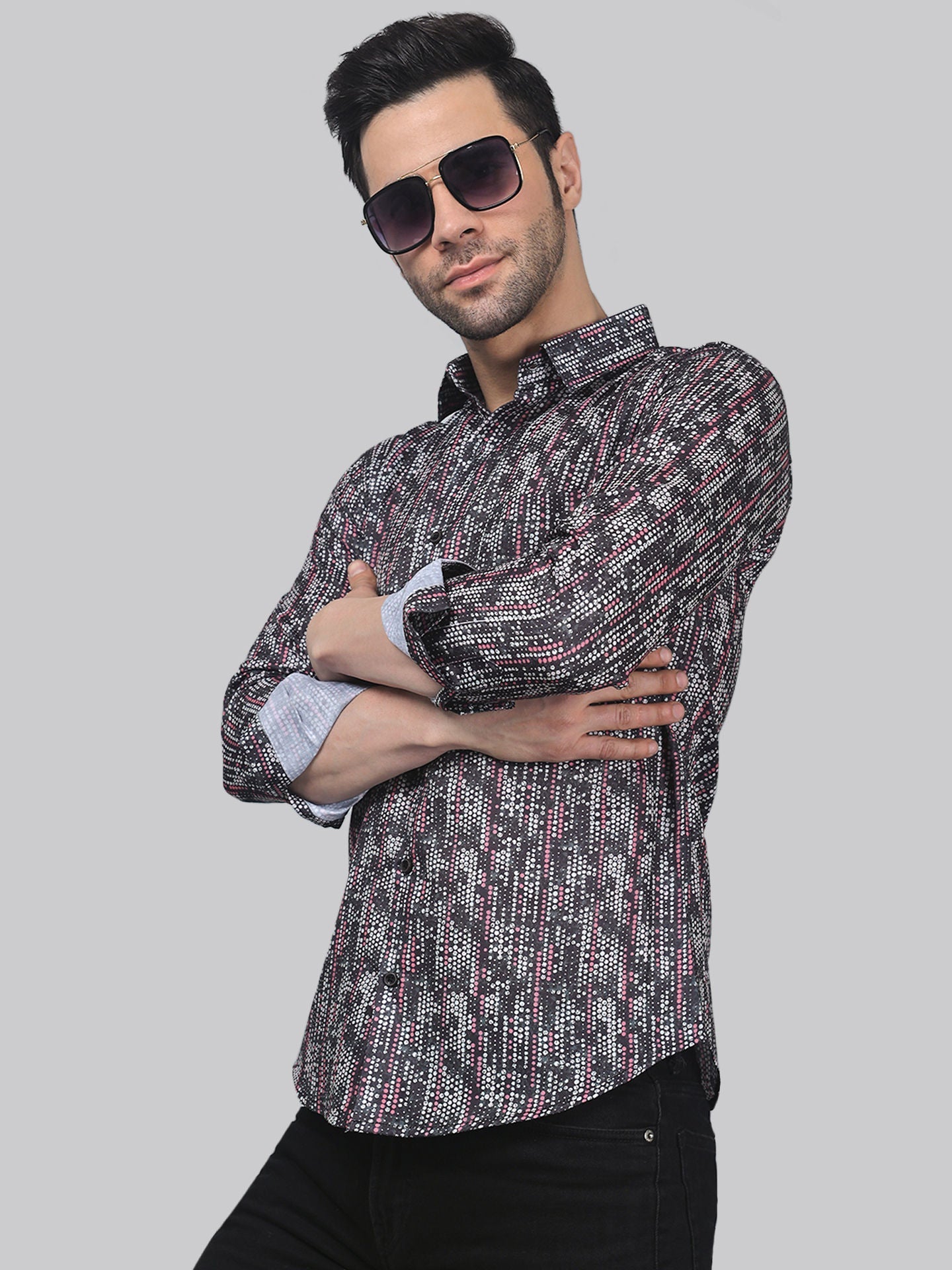 TryBuy Luxe Men's Linen Casual Printed Full Sleeves Shirt - TryBuy® USA🇺🇸