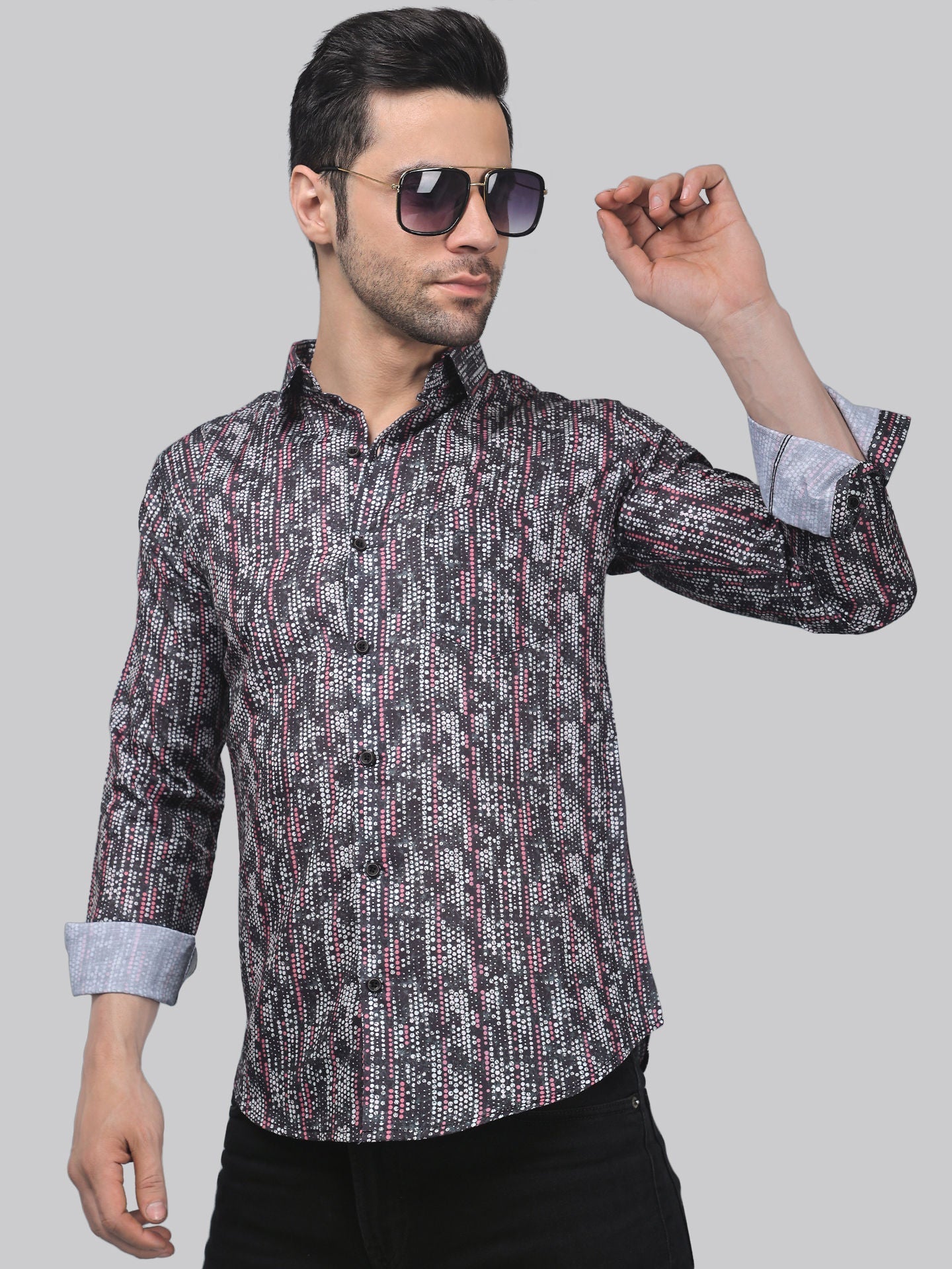 TryBuy Luxe Men's Linen Casual Printed Full Sleeves Shirt - TryBuy® USA🇺🇸