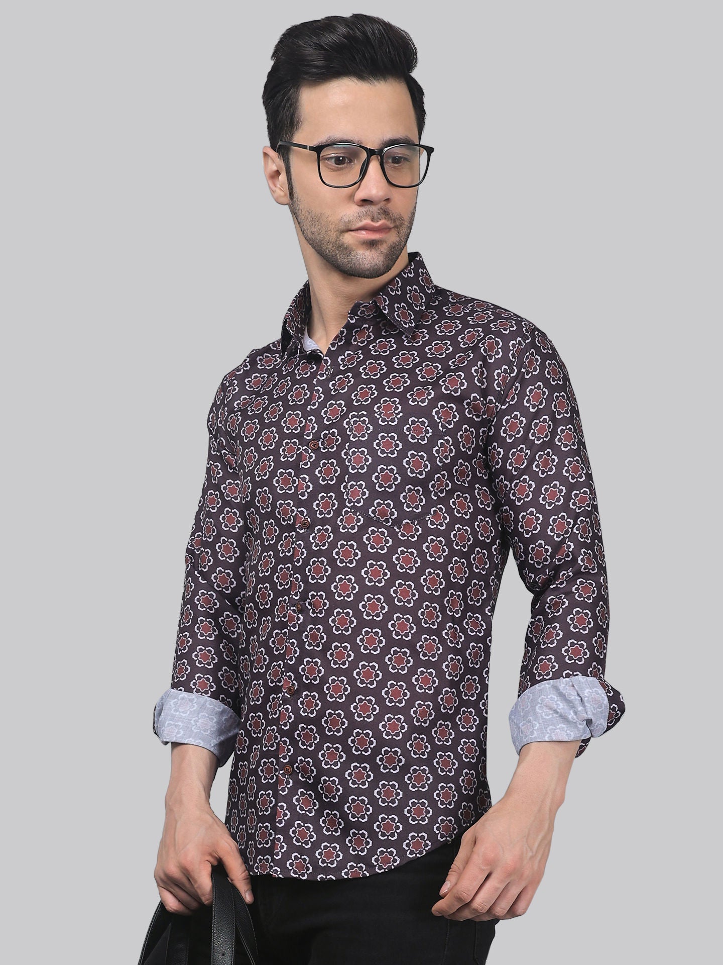TryBuy Men's Fashionable Full Sleeve Casual Linen Printed shirt - TryBuy® USA🇺🇸