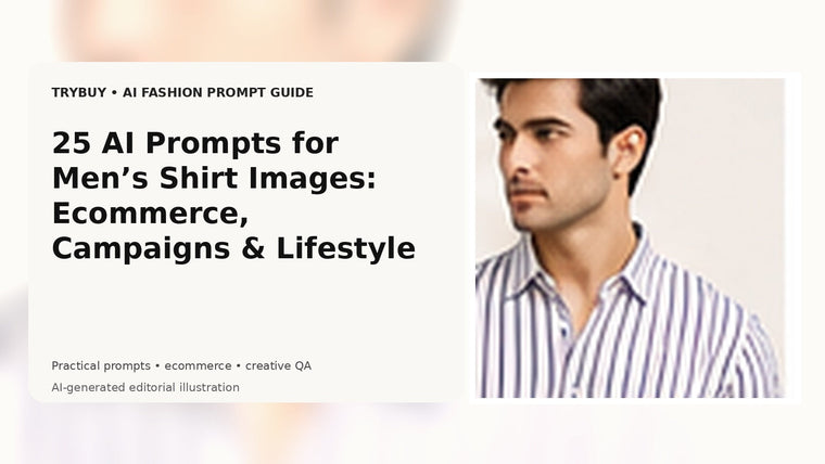 25 AI Prompts for Men’s Shirt Images: Ecommerce, Campaigns & Lifestyle