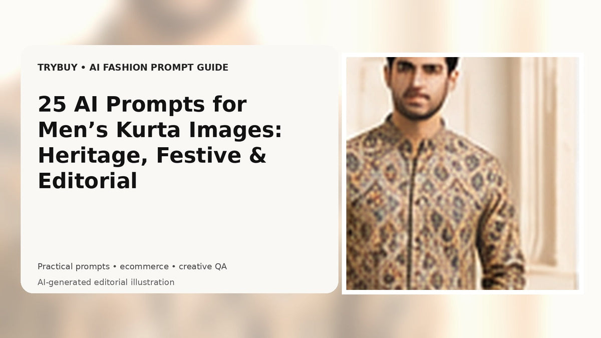 AI-generated editorial cover for men’s kurta image prompt guide