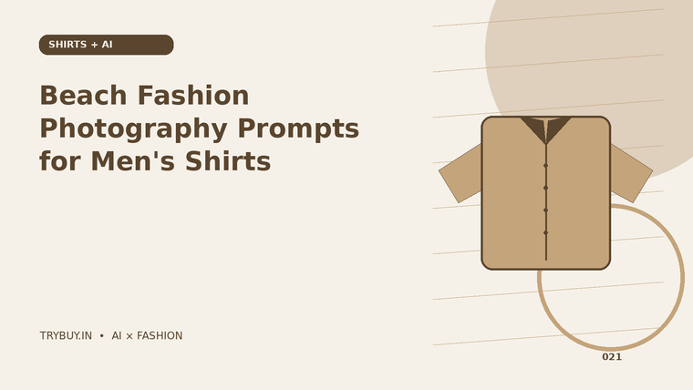 Beach Fashion Photography Prompts for Men's Shirts