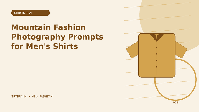Mountain Fashion Photography Prompts for Men's Shirts