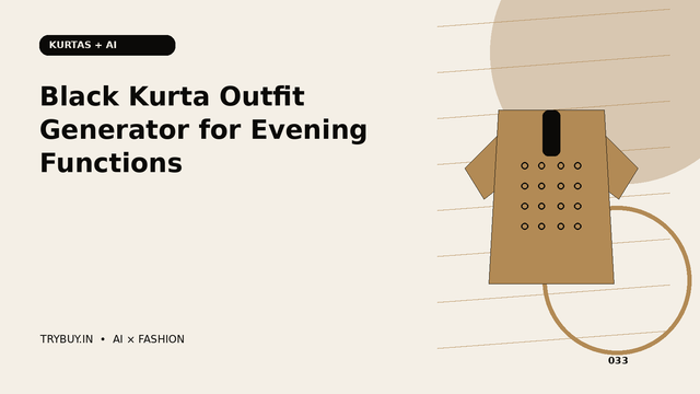 Black Kurta Outfit Generator for Evening Functions
