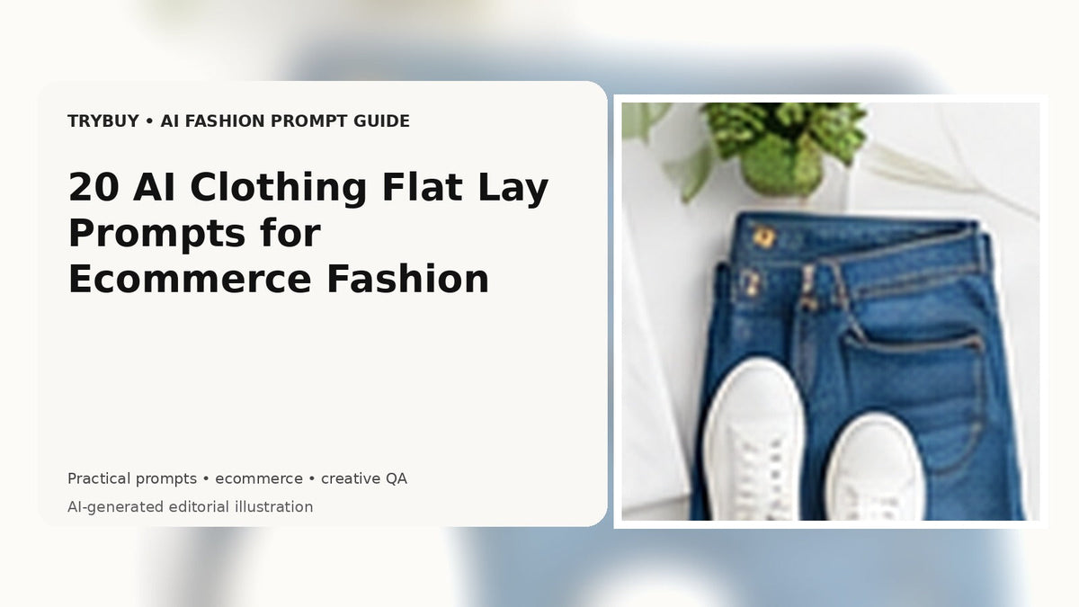 AI-generated editorial cover for clothing flat lay prompts