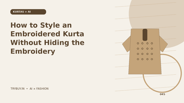 How to Style an Embroidered Kurta Without Hiding the Embroidery