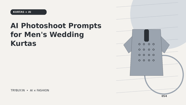 AI Photoshoot Prompts for Men's Wedding Kurtas
