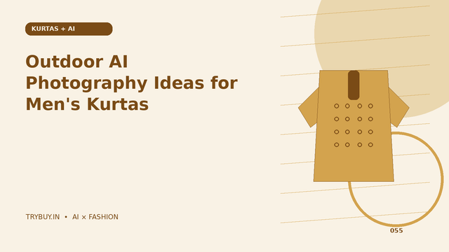 Outdoor AI Photography Ideas for Men's Kurtas
