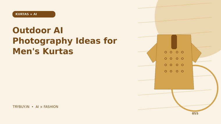 Outdoor AI Photography Ideas for Men's Kurtas