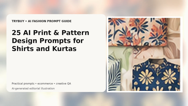 25 AI Print & Pattern Design Prompts for Shirts and Kurtas