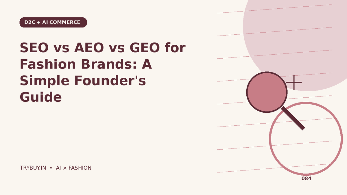 SEO vs AEO vs GEO for Fashion Brands: A Simple Founder's Guide