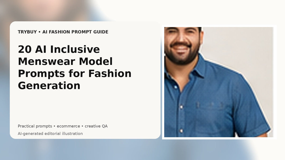 AI-generated editorial cover for inclusive menswear model prompts