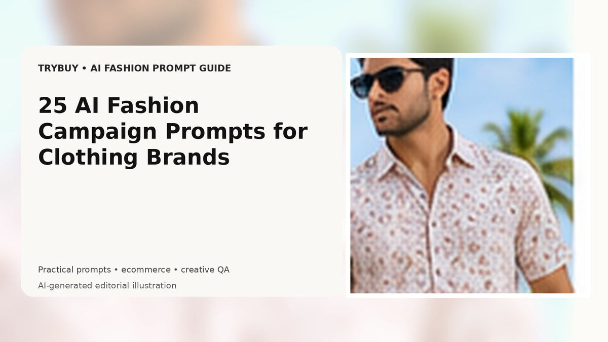AI-generated editorial cover for clothing brand campaign prompts