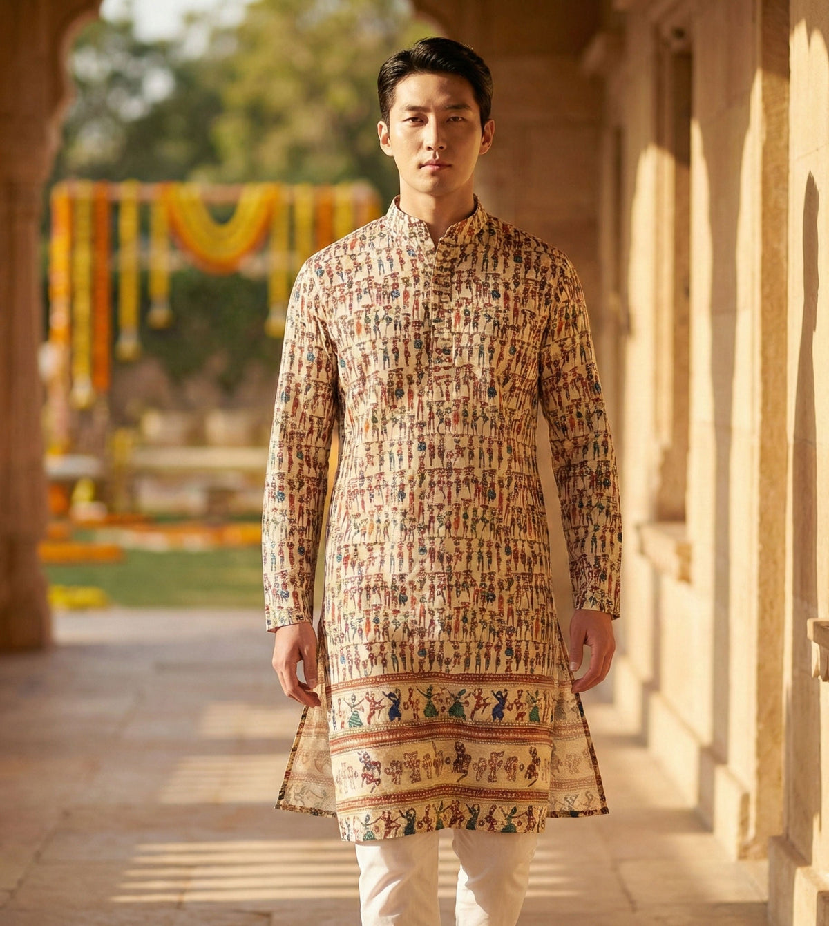 TryBuy white and cream kurta for men minimal festive and puja outfit guide
