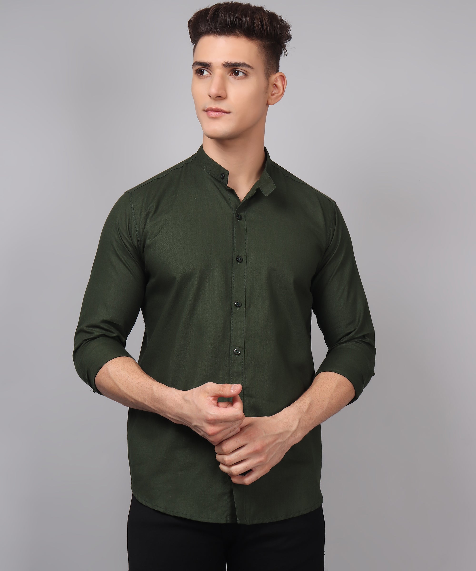 Elevate Your Style: The Resurgence of Stand Collar Green Linen Shirts Taking India by Storm