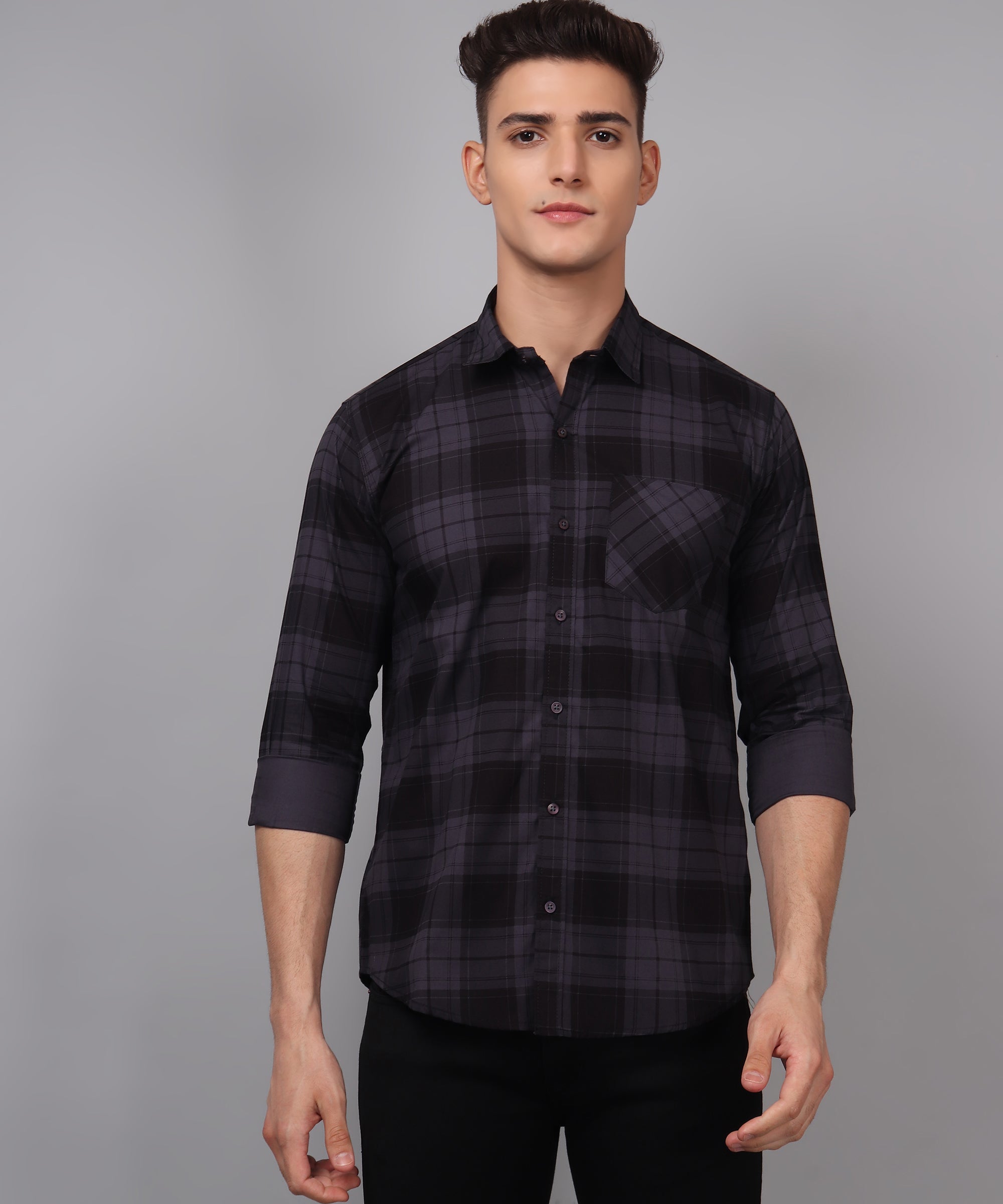 Chic and Classic: Unveiling the Timeless Appeal of the Checked Maroon Cotton Shirt