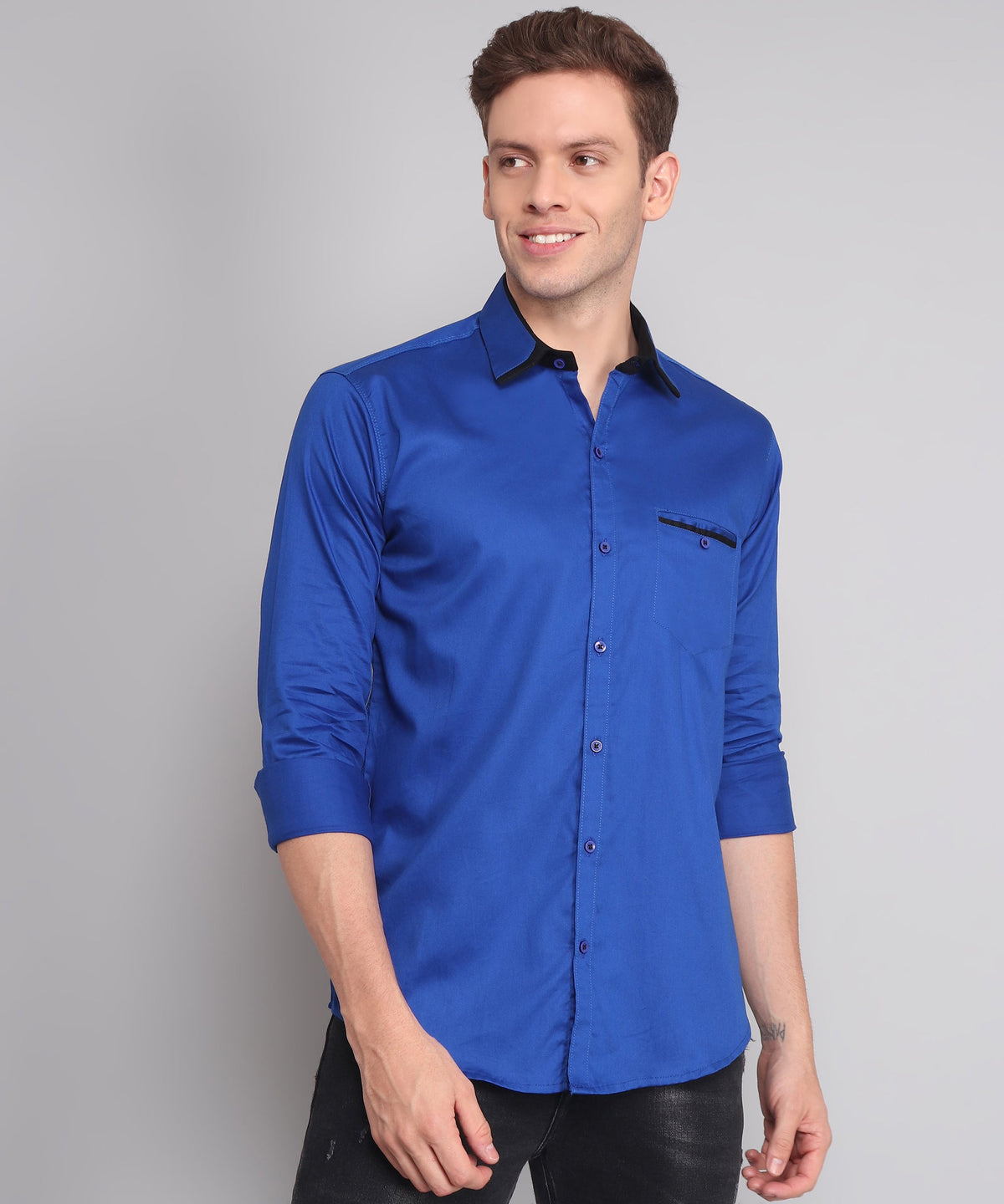 Man wearing a checked shirt