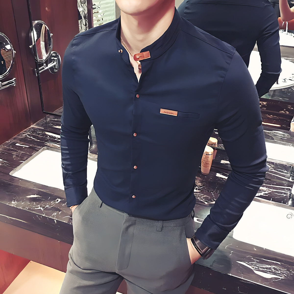 Men’s shirt colour combination guide using clean TryBuy shirt styling