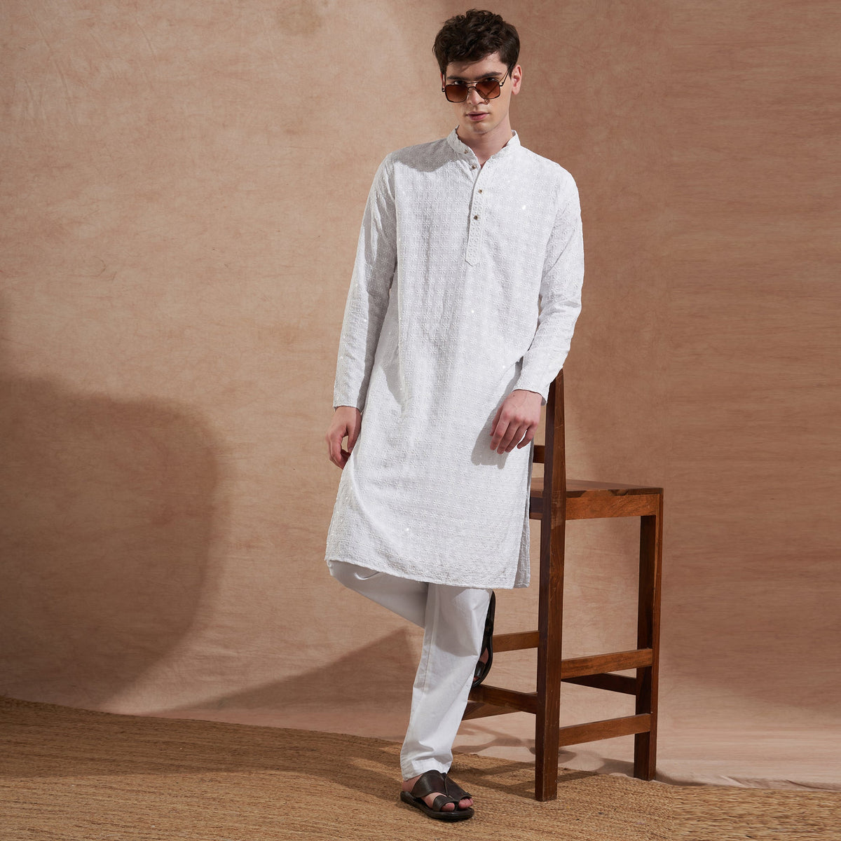 Summer kurta for men styled for lightweight ethnic wear and warm-weather occasions