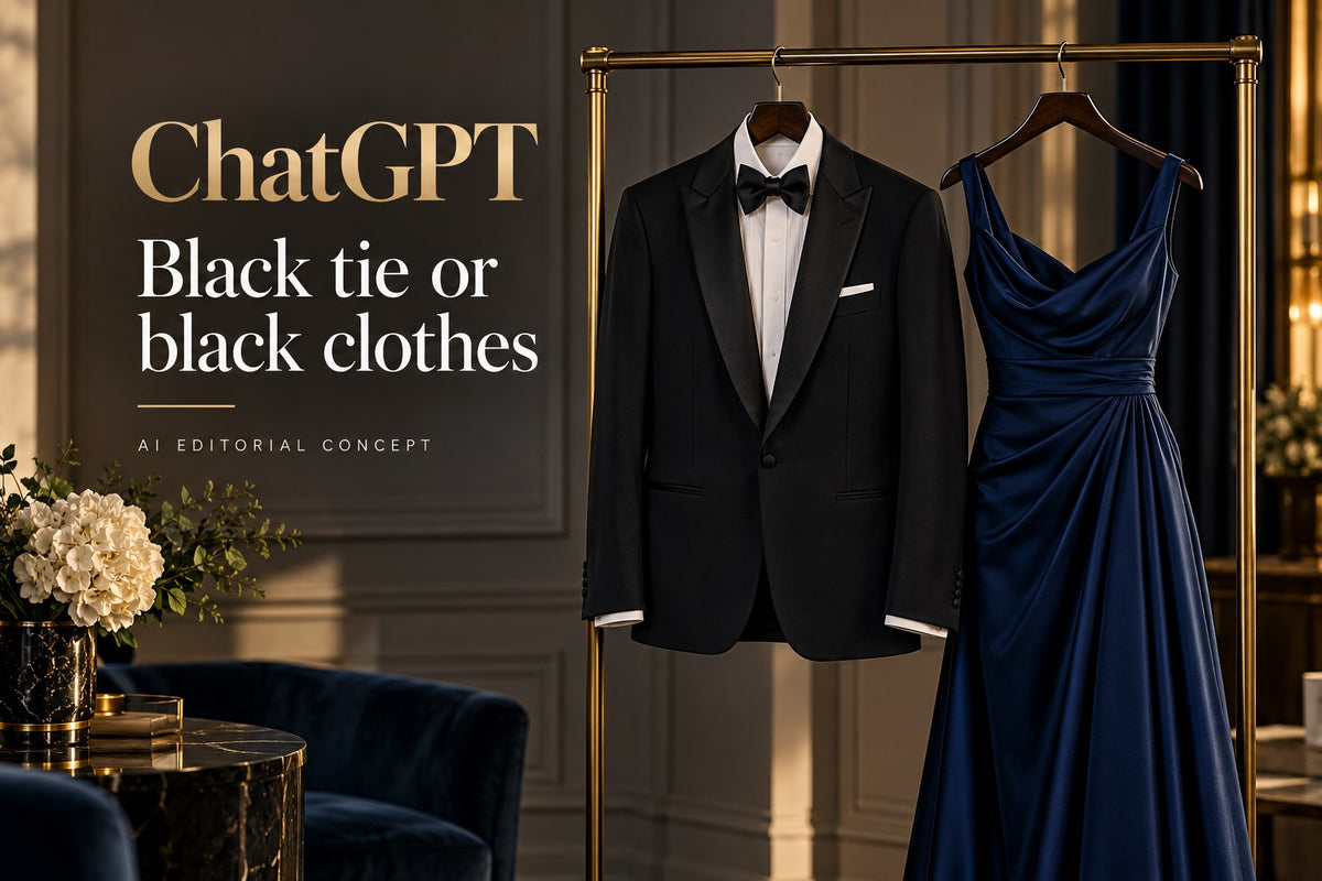 ChatGPT — preto tie or black clothes — IA-generated editorial concept
