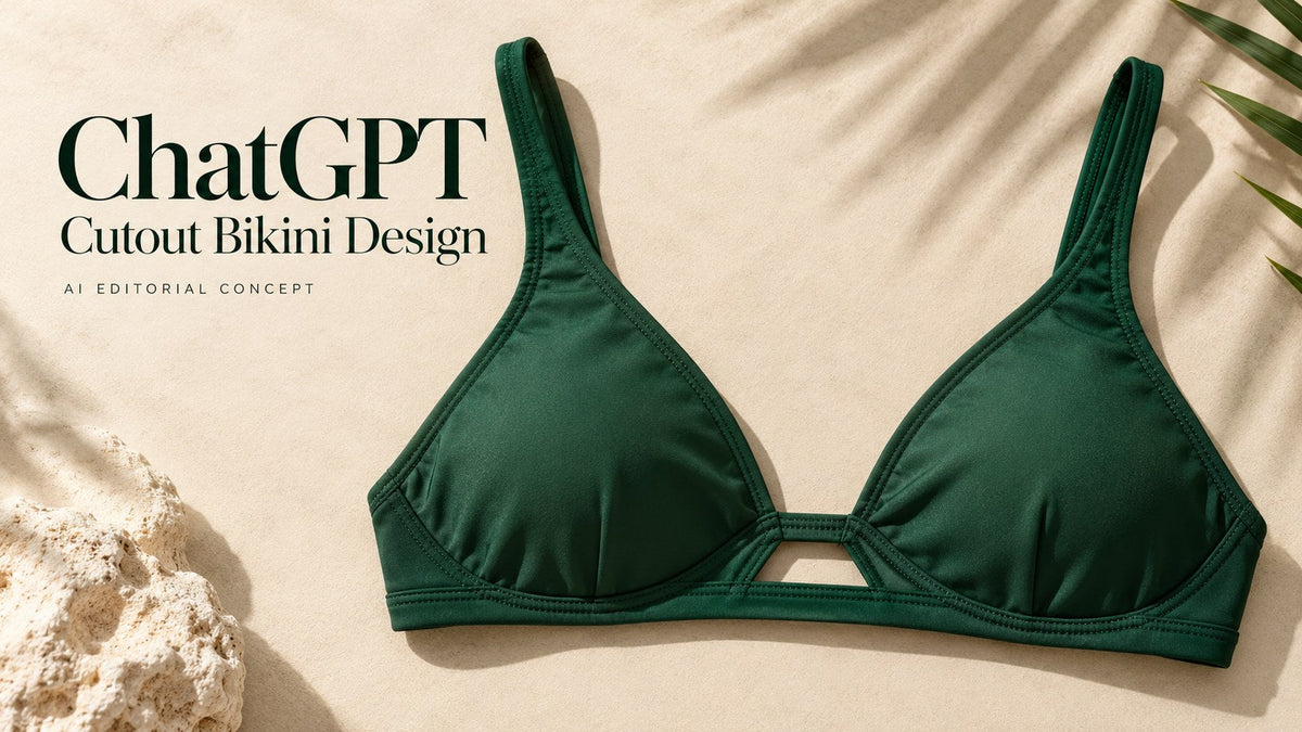 ChatGPT — Cutout Bikini Design; IA-generated garment-only editorial concept
