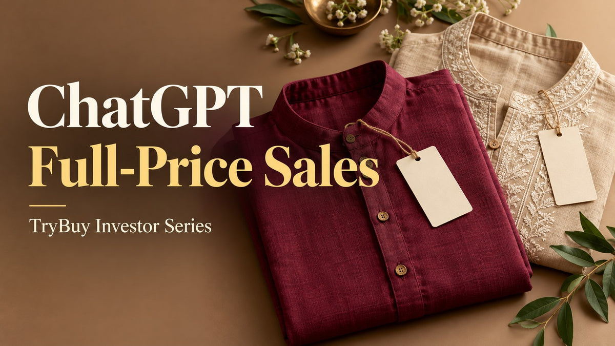 ChatGPT — Full-Price Sales. AI-generated editorial concept; not a catalogue photograph.